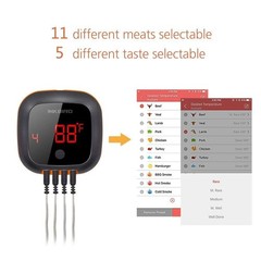 Inkbird Bluetooth Digital Wireless Meat Thermometer with 4 Probes Timer,…