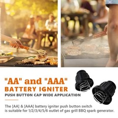 AAA and AA Battery Push Button Igniter Cap Replacement for Blackstone, Char-B…