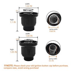 AAA and AA Battery Push Button Igniter Cap Replacement for Blackstone, Char-B…