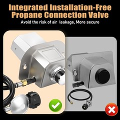 Gas Burner Attachment for Karu 12 / 12G / Karu 2 & Fyra 12 Pizza Ovens, No Assem