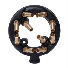 Natural Gas 10 Tips Jet Burner Round Cast Iron Brass 80000 BTU/Hour Height 65 mm