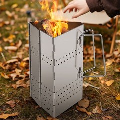 Foldable Charcoal Starter with Trivet for Enhanced Cooking Flexibility