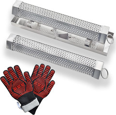 2X12” Pellet Smoker Tube Kit, Smoke Tube for Pellet Smoker with a Stainless Ste