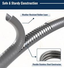 CALPOSE 40 Feet 3/8 Inch ID Natural Gas Grill Hose with Quick Connect Fittings,