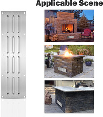 Stainless Steel Venting Panel for Grill Accessory, 15″ by 4-1/2″