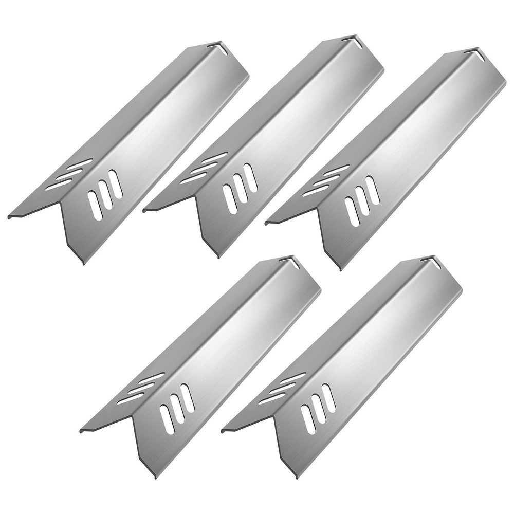 5-Pack Stainless Steel BBQ Gas Grill Heat Plate Shield Tent for Backyard BY14…