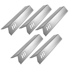 5-Pack Stainless Steel BBQ Gas Grill Heat Plate Shield Tent for Backyard BY14…