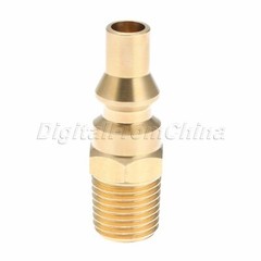 Brass Propane Gas Adapter Connector Quick Connect 1/4″ NPT Full Flow Male Plug