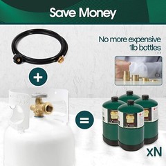 12Ft Propane Adapter Hose 1lb-20lb Converter For Buddy Heater Weber Q/Blackstone
