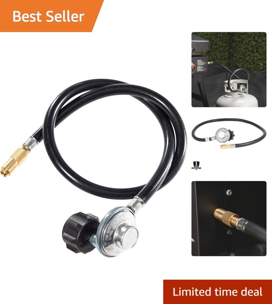 Propane Adapter Hose 3 Feet with Regulator for Griddles and Tanks