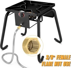Durable 4FT Propane Extension Hose with Solid Brass Fittings – Ideal for Grills