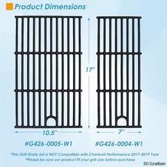 17″ Grill Grate for Charbroil Performance 5 Burner 463448021 17″ x 28″(5B/CI)