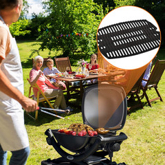 Cast Iron Cooking Grid Grates 2-Pack 15.3″ for Weber Q200 Q220 Q2000 Q2200 Q2400