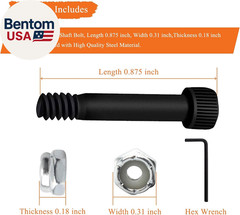 2 Set Replacement 74072 Auger Motor Shaft Nut & Bolt, Fit for Traeger, Pit Boss,