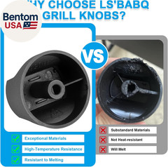 Grill Control Knobs Replacement for Charbroil Classic 280 2-Burner, 360 3-Burner