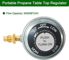 Propane Control Valve Gas Grill Regulator 1″-20 Female Inlet Orifice Outlet