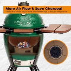 Stainless Steel High Heat Charcoal Fire Grate Fits Large/MiniMax Big Green Eg…