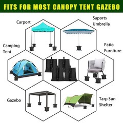 Pxyobto Canopy Weights Set of 4,Sand Bags for Canopy Tent, Heavy Duty Weight …