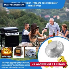 F276136 Propane Regulator-Low Pressure Propane Tank Regulator with POL & 3/8″ Fe