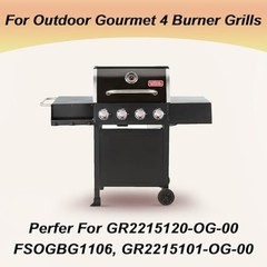 Grill Replacement Parts for Outdoor Gourmet 4 Burner 15″ Heat Plates and Burner