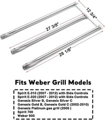 Uniflasy 7508 Grill Burner Tube for Weber Genesis Silver B Gold C Spirit