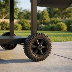 3PCS Replacement Wheels for Grill Carts: 6in Height X 1.6in Width X 0.4in Bore