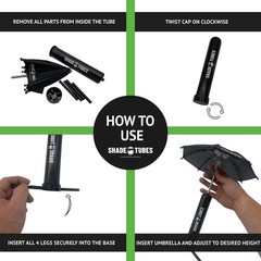 Shade Tubes Original Drink Umbrella- 10 Inch Span Phone Umbrella- Keep Your D…