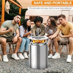 Stainless Steel Handle for Heat Deflector – Fire Pit Accessories, Compatible wit