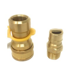 Brass Quick Connecting/Disconnect Fittings Propane Adapter Suitable for Gas