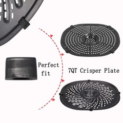 Replacement Rubber Bumpers for Power XL Crisper Plate,8 Pcs Fryer Silicon Rub…