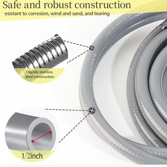 FeeT 1/2 inch Natural Gas Hose with Quick Connect Fittings, Natural Gas Hose fit