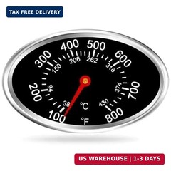 Grill Lid Thermometer Heat Indicator Replacement, BBQ Lid Thermometer Heat Indic