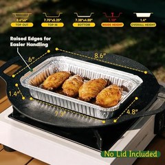 8.6″ x 6″ Grill Drip Pans Compatible with Weber Q, Spirit & Genesis 25 Pack