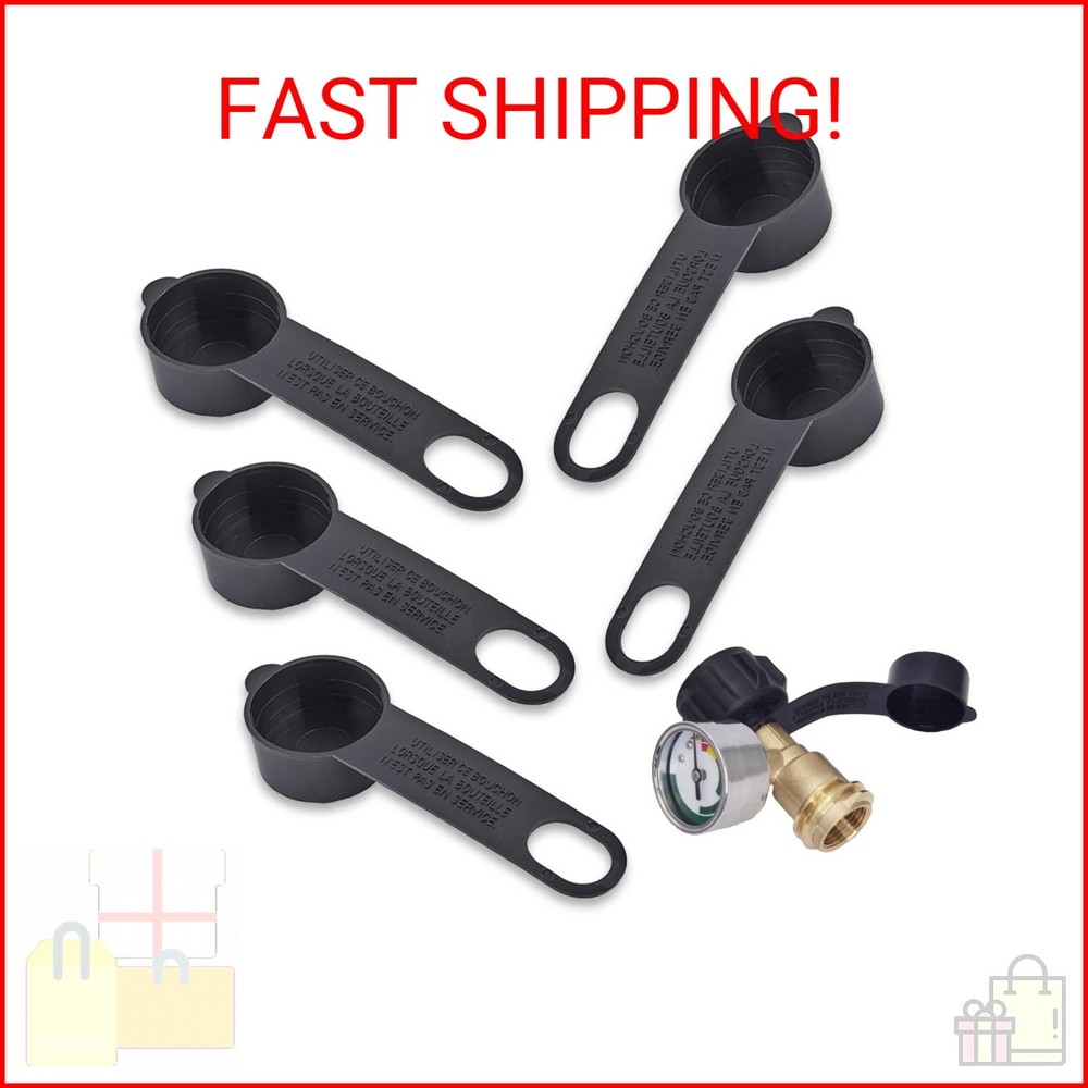 BRBASAP 5 Packs Propane Tank Valve Cover Caps Protective Dust Caps Plugs for LP