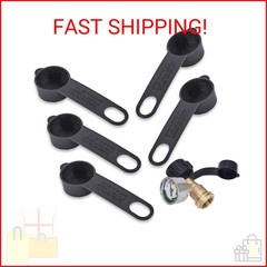 BRBASAP 5 Packs Propane Tank Valve Cover Caps Protective Dust Caps Plugs for LP