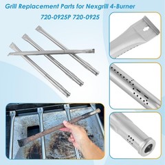 BBQration Grill Parts for Nexgrill 4 17″ (4-Burner PS/720-0925P), Black