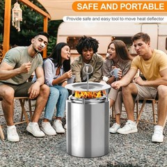 Handle for Solo Stove Heat Deflector, Stainless Steel Accessories for Bonfire Fi