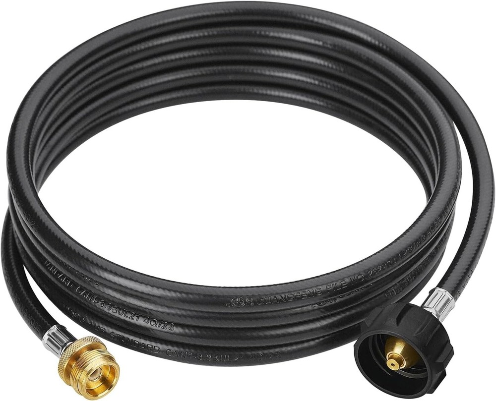 12 feet (144in) QCC1 / Type1 LP Propane Tank Adapter Hose Allows Tabletop Grills