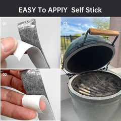 High Temp Grill Gasket Replacement Compatible Fit L/XL Big Green Egg Ceramic Lid