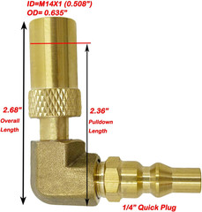 1/4 Quick Disconnect Propane Elbow Adapter Fitting for Stansport Camp Chef