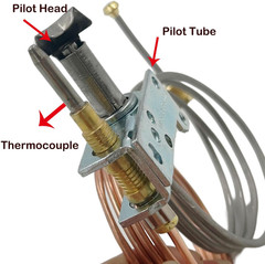 Replacement Pilot Burner Assembly for Rebertshaw 36″ Leads for Natural Gas and L