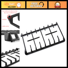 Cast Iron Side Grate Replacement for Samsung Gas Stove Parts – Fits Multiple Mod