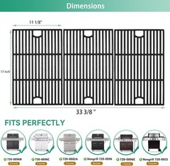 720-0896 17 inch Grill Grates Replacement Part Nexgrill 6 Burner 720-0896B