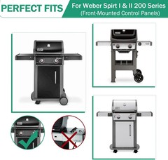 Criditpid 7637 Cast Iron Grill Cooking Grates for Weber Spirit I & II 200 Series