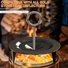 Stainless Steel Handle for Heat Deflector – Fire Pit Accessories, Compatible wit