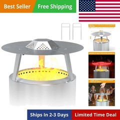 Heat Deflector for Solo Stove Bonfire 19″ Accessories 304 Stainless Steel Hea…