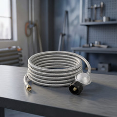 NEW 12FT Stainless Steel Propane Regulator & Hose for Blackstone Weber Gri