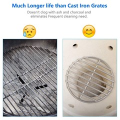 6.5 inch Stainless Steel Charcoal Fire Grate for Medium Big Green Egg