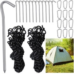Sosation 36 Pcs Inflatable Stakes and Tethers Kit Heavy Duty Aluminum Tent St…