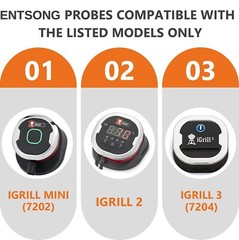 2-Pack iGrill Meat Probe Replacement for Weber Gas and SmokeFire Pellet Grills